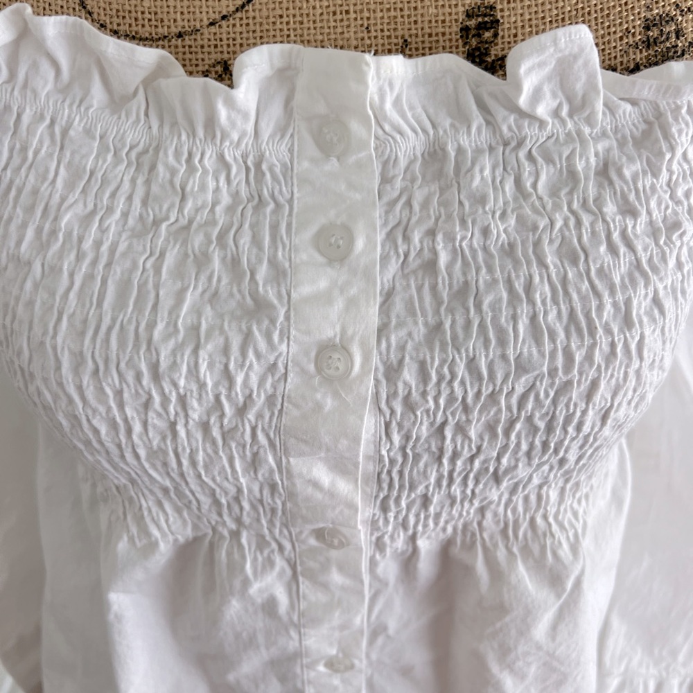 Walter Baker Off Shoulder White Blouse Sz M - Picture 3 of 10